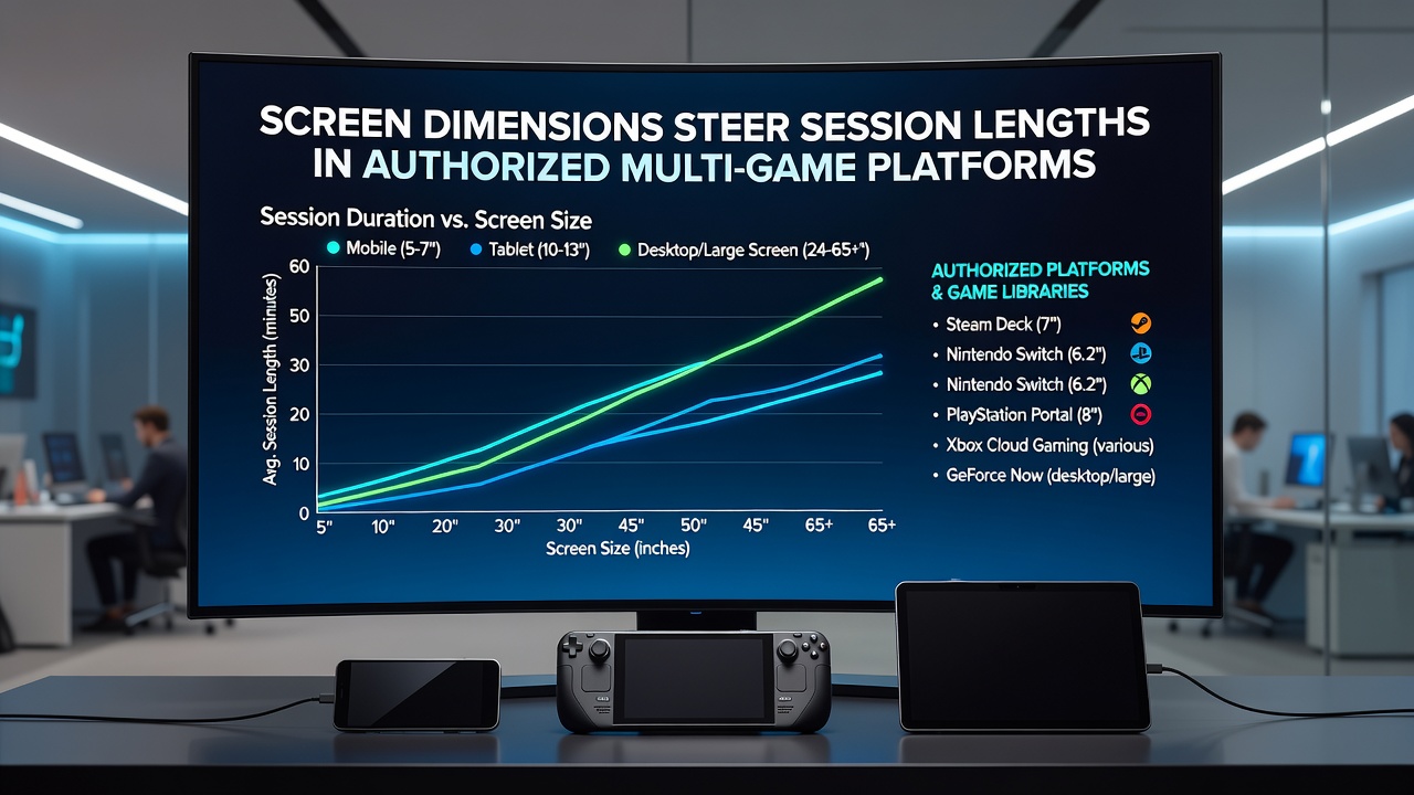 Analyse von Sitzungsdauern auf unterschiedlichen Bildschirmformaten in Multi-Game-Plattformen